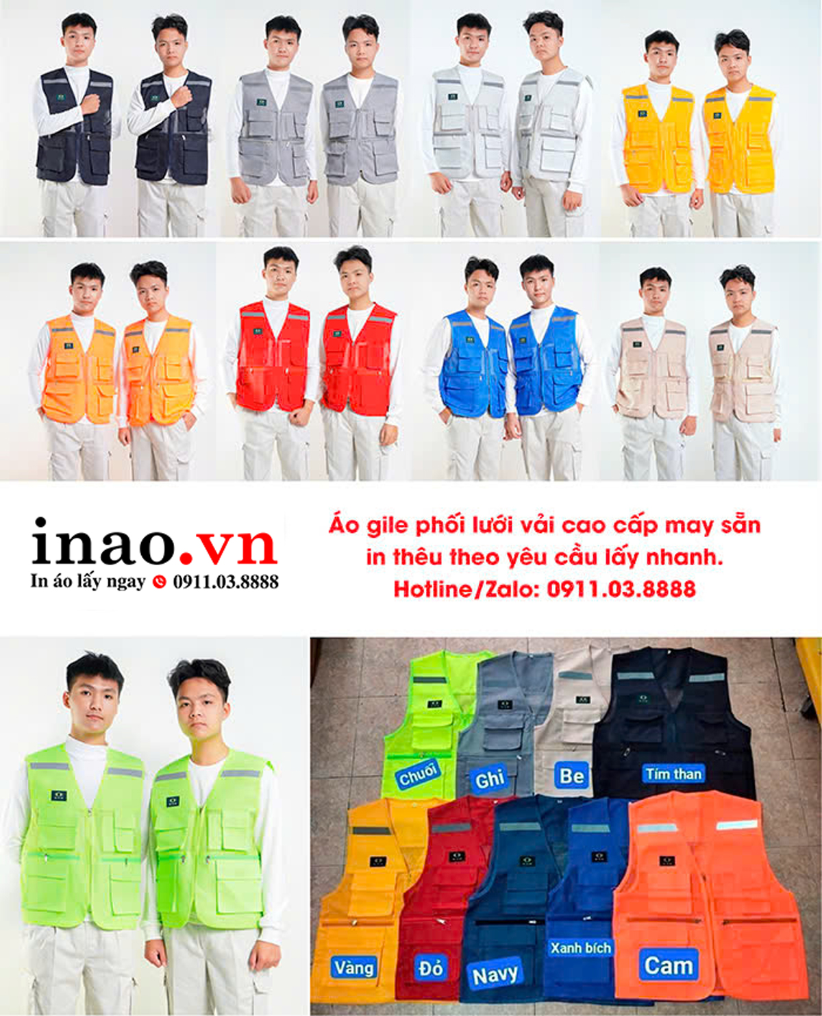 Áo gile phản quang Áo gile phản quang