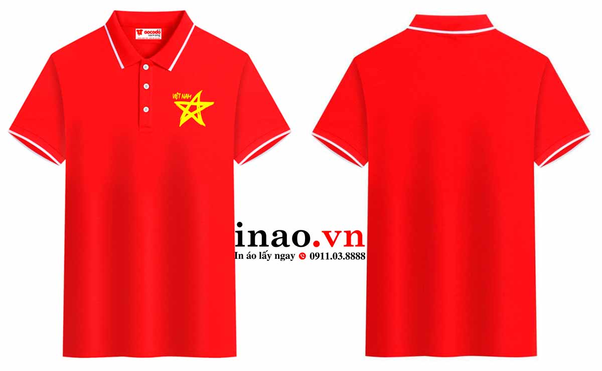 Áo polo cờ đỏ sao vàng