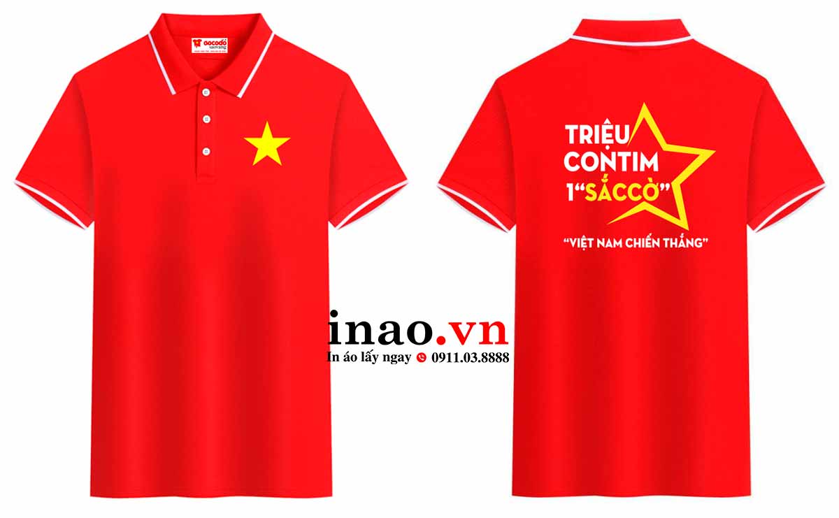 Áo polo cờ đỏ sao vàng Áo polo cờ đỏ sao vàng