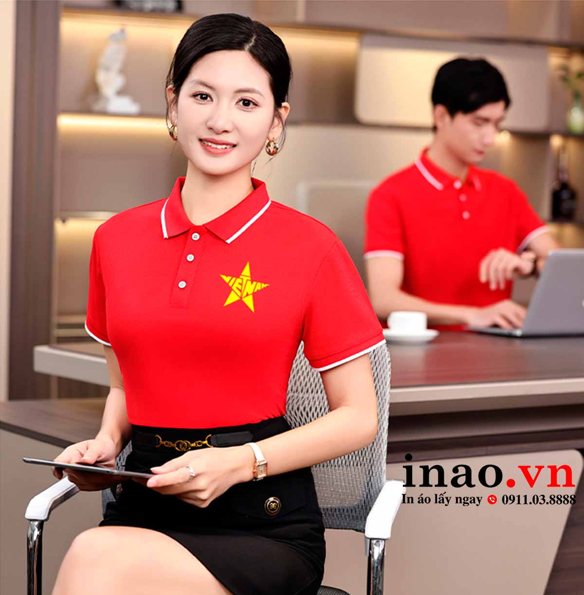 Áo polo cờ đỏ sao vàng Áo polo cờ đỏ sao vàng