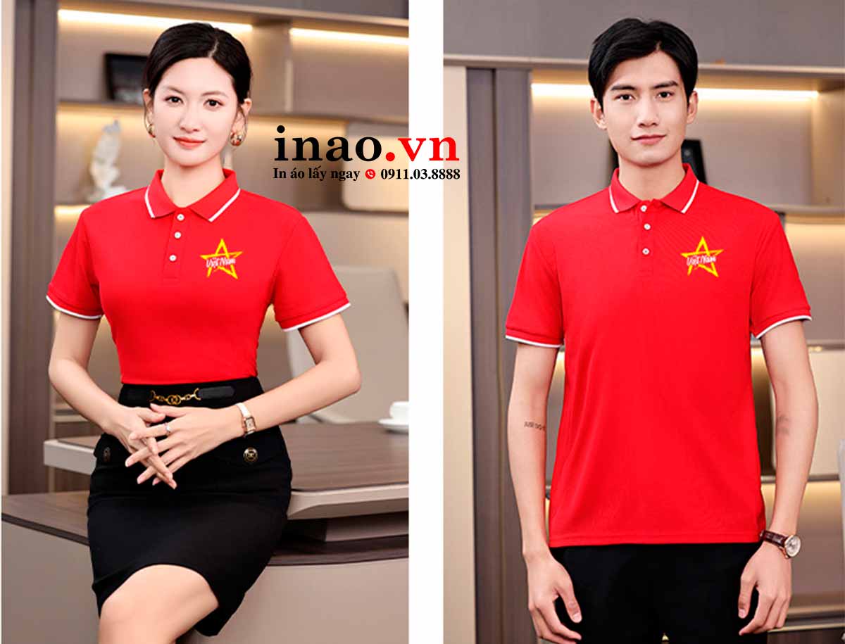 Áo polo cờ đỏ sao vàng Áo polo cờ đỏ sao vàng