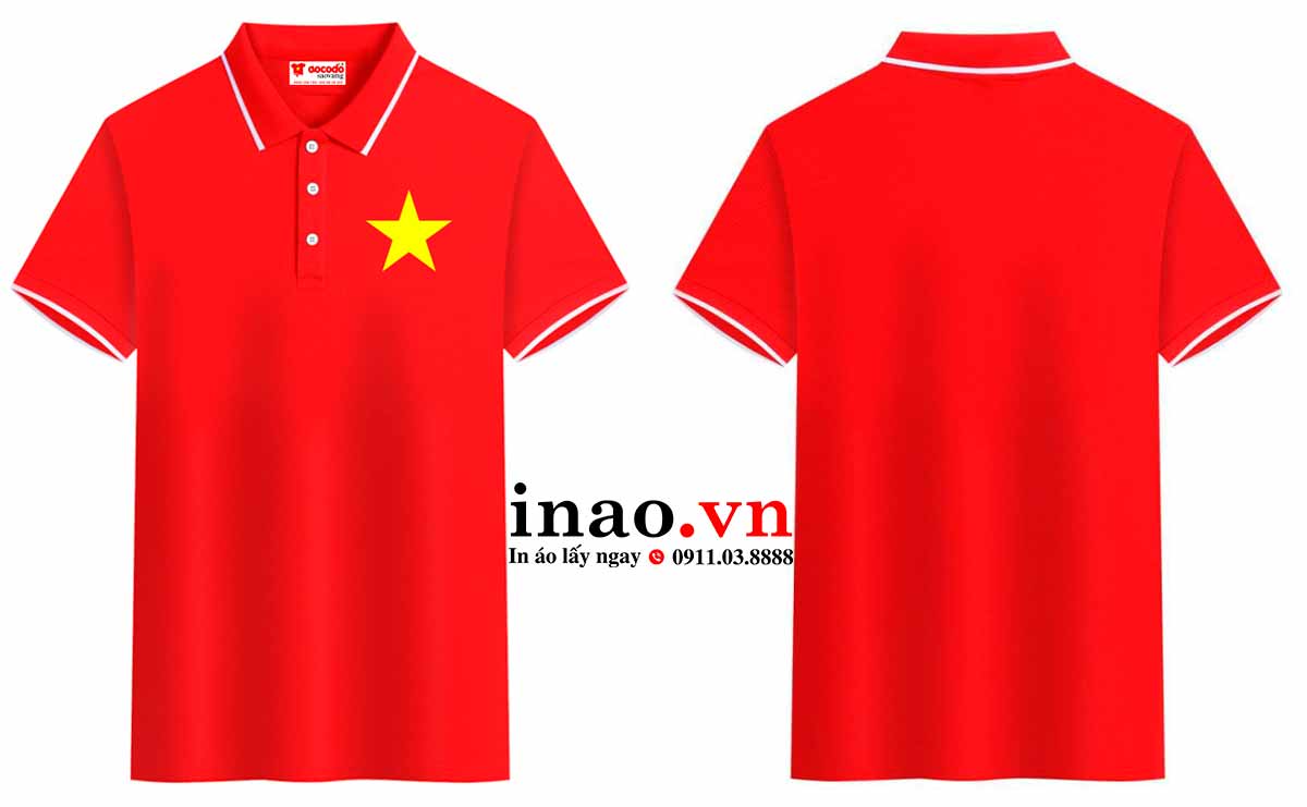 Áo polo cờ đỏ sao vàng Áo polo cờ đỏ sao vàng