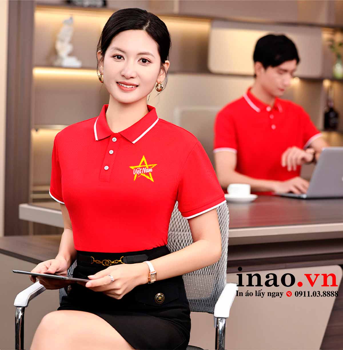 Áo polo cờ đỏ sao vàng Áo polo cờ đỏ sao vàng