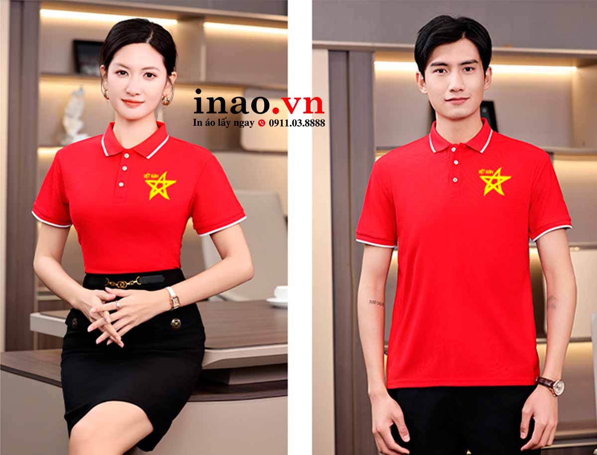 Áo polo cờ đỏ sao vàng Áo polo cờ đỏ sao vàng