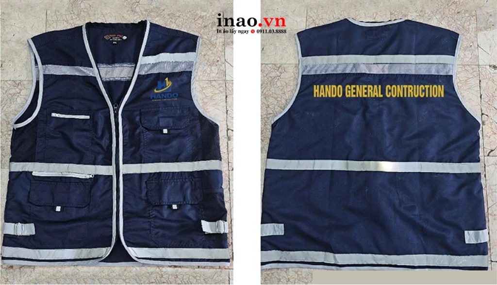 In áo gile Công ty Hando General Contruction