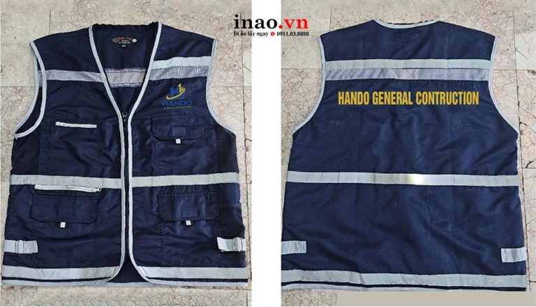 In áo gile Công ty Hando General Contruction