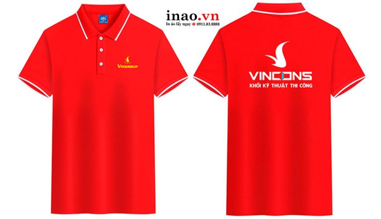In áo phông Khối kỹ thuật thi công Vincons