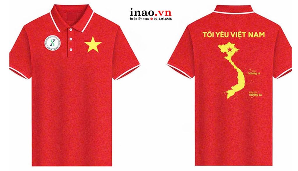 In áo phông Tôi yêu Việt Nam – Hoàng Sa – Trường Sa